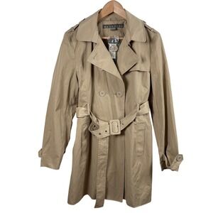 NWT Kenneth Cole Women's Khaki‎ Trench Coat Size XL (But Runs Small) Mid-Length